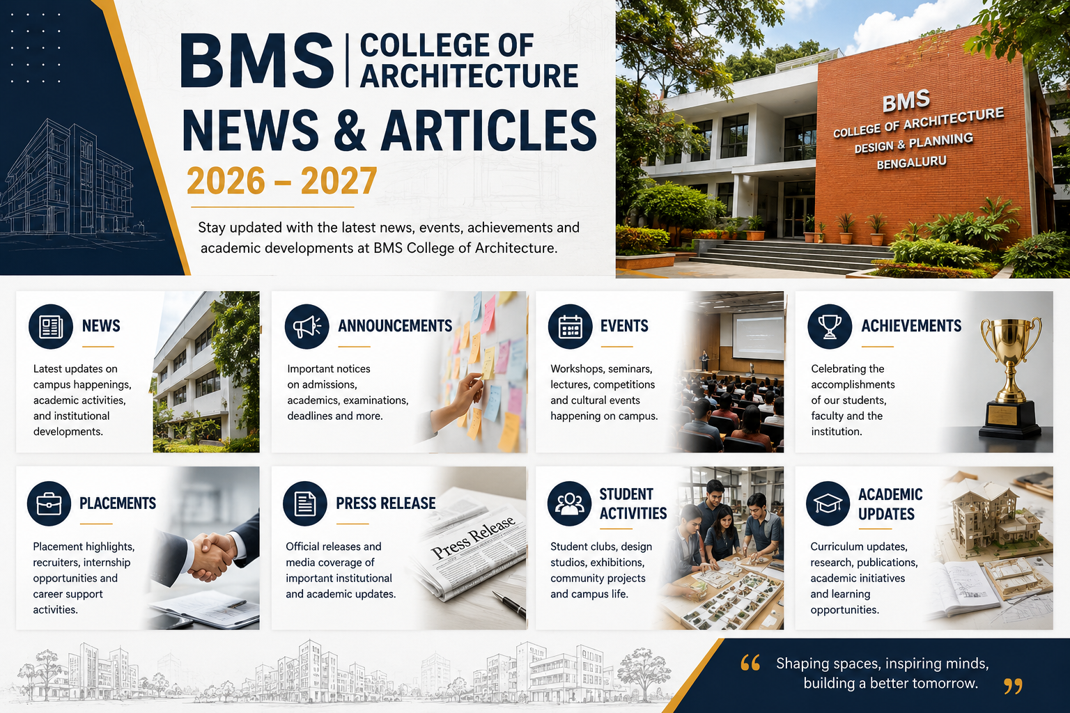 BMS College of Architecture News 2026–27: Latest Campus, Student, Faculty and Institutional Updates