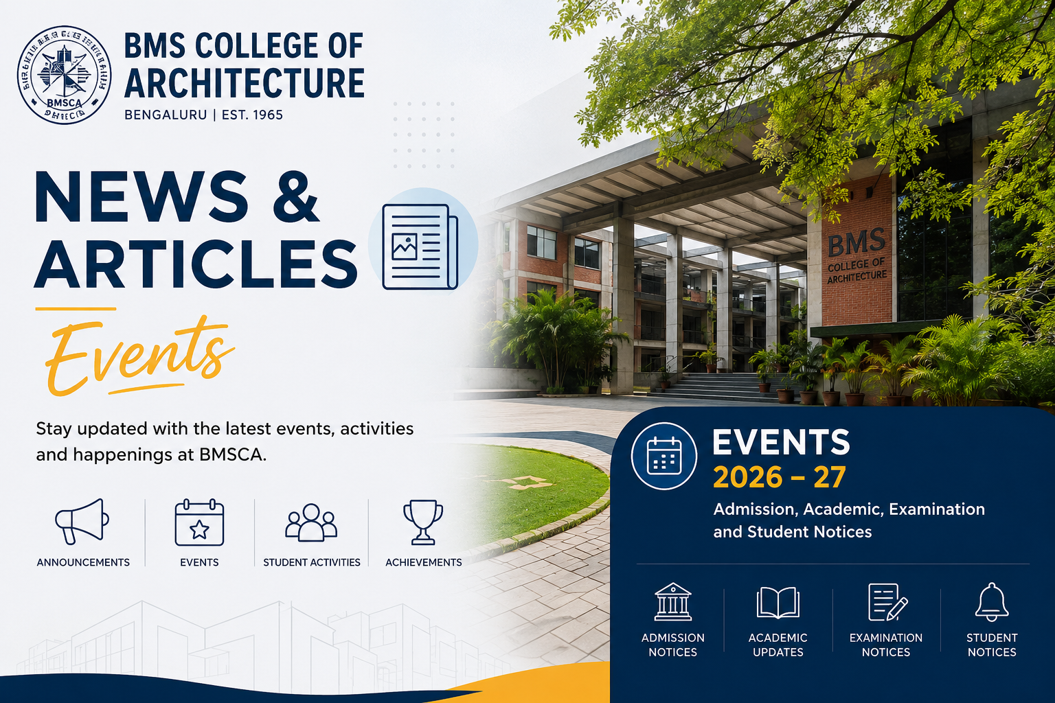 BMS College of Architecture Events 2026–27: Workshops, Seminars, Competitions and Campus Events