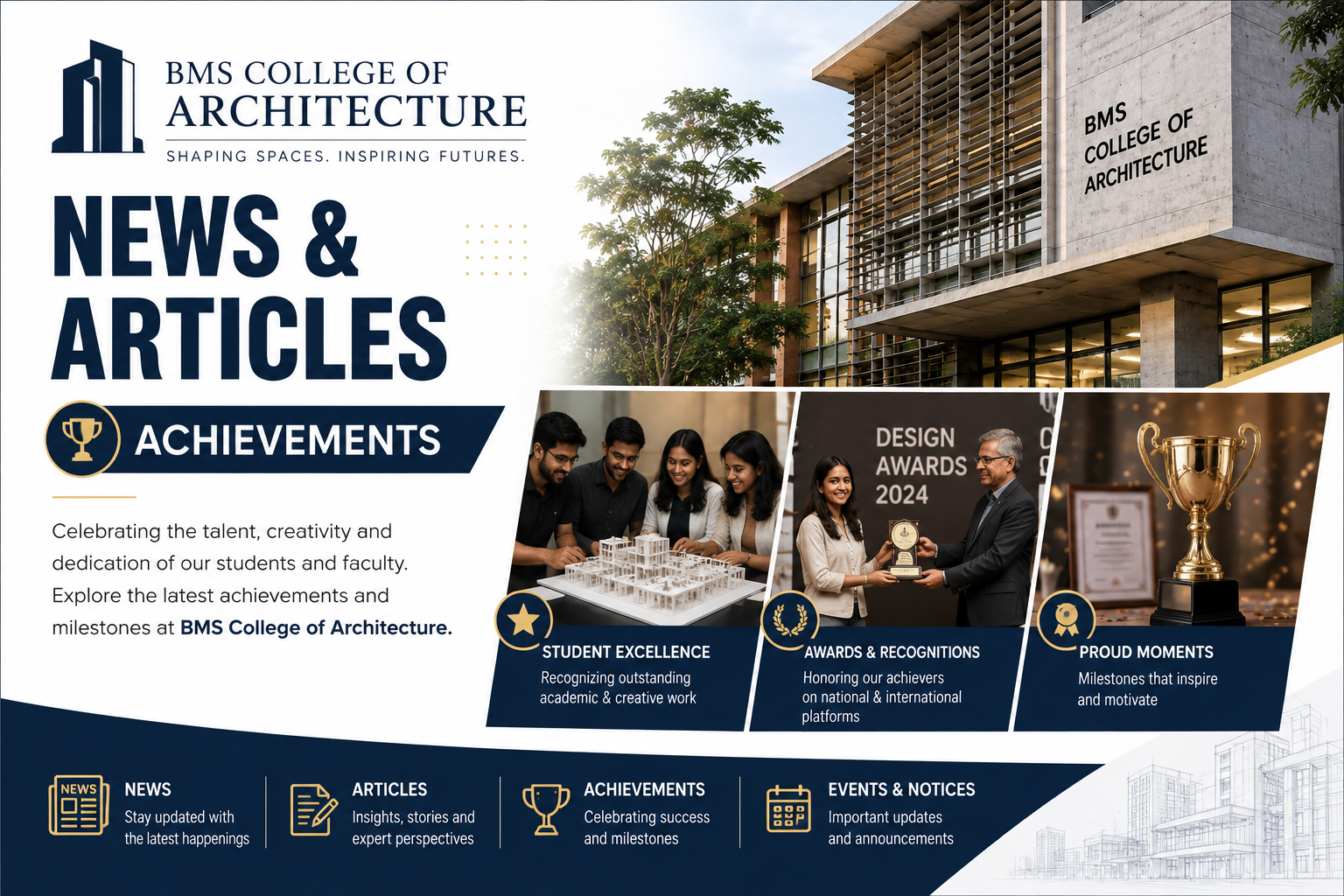 BMS College of Architecture Achievements 2026–27: Student Awards, Faculty Recognition and Competition Success